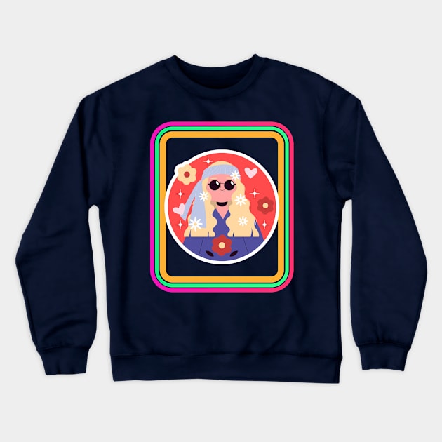 Hippie Soul golden age of hippies Crewneck Sweatshirt by Retro Comic Books